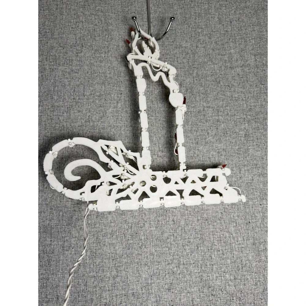 Vintage Christmas Lighted Silhouette‎ Window Wall Table Decoration Candle Light